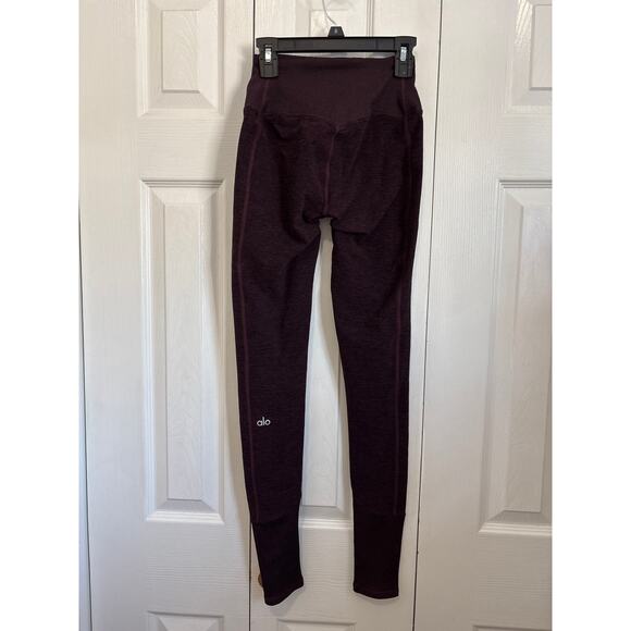 Alo Alosoft Black Plum Heather Butter Soft Lounge Legging Size XXS - Picture 6 of 10